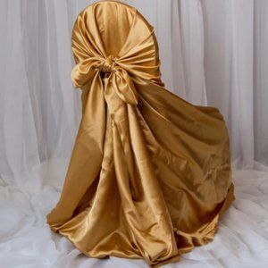 Gold Universal Satin 300 Chair Cover